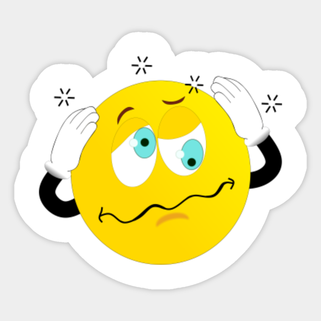 Confused emoticon | Emoji - Confused - Sticker | TeePublic